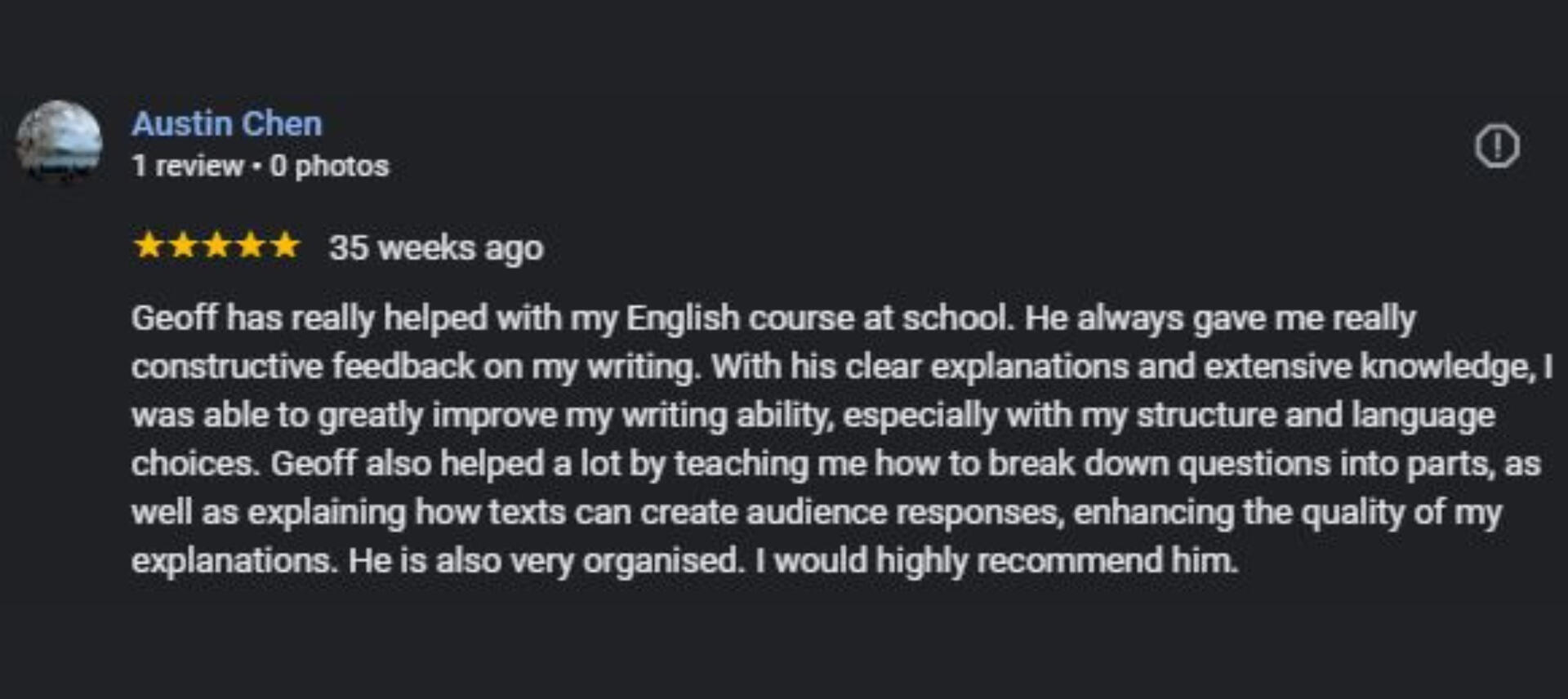 Geoff's Tutoring Geoff Seow